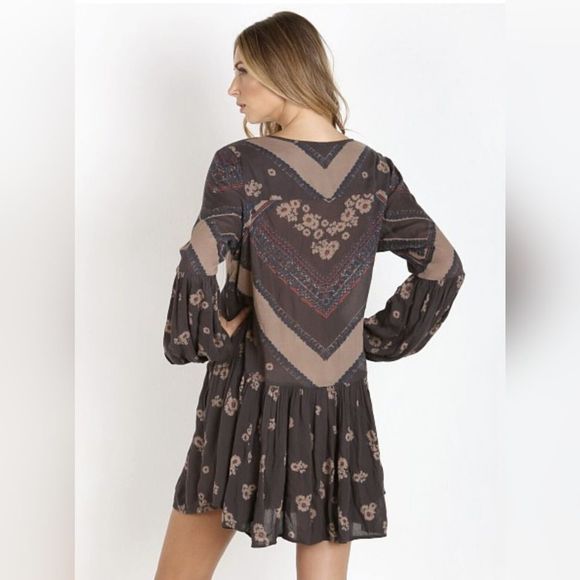 Free People From Your Heart Midnight Dress Size M - Picture 2 of 15